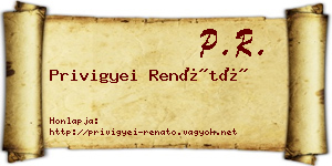 Privigyei Renátó névjegykártya